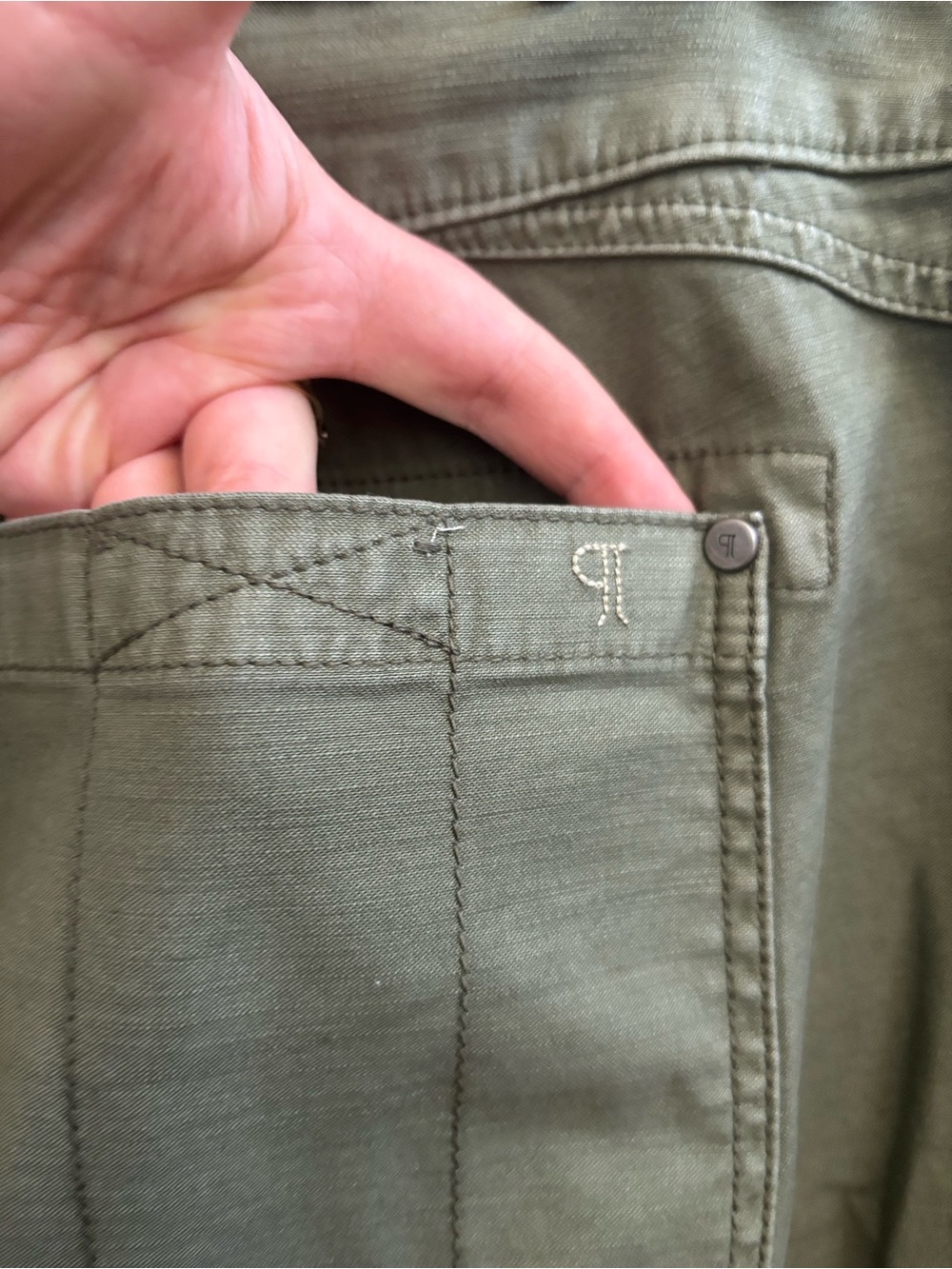 Pilcro Wanderer Olive Boyfriend Utility Jeans from Anthropologie - Picture 7 of 9